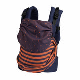 Mochila Emeibaby Easy Orange Hearts Stripes tamaño baby