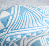 Bandolera Geodesic Contra Blue White Wool Tussah