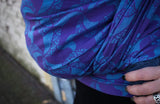 Fular Triskele Blue Violet Linen